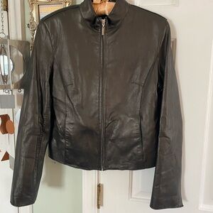 Wilsons Leather Pelle Studio Black Biker Jacket Women S Motorcycle Zip Out